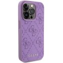 Guess nakładka do iPhone 15 Pro 6,1" GUHCP15LP4EPMU jasnofioletowa HC PU Quilted 4G Classic