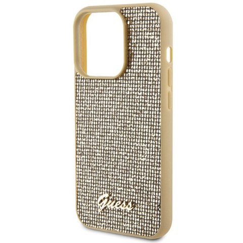 Guess nakładka do iPhone 15 Pro 6,1" GUHCP15LPMSDGSD złota HC PU Disco Script Metal Guess nakładka do iPhone 15 Pro 6,1" GUHCP15LPMSDGSD złota HC PU Disco Script Metal