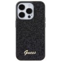 Guess nakładka do iPhone 15 Pro 6,1" GUHCP15LPMSDGSK czarna HC PU Disco Script Metal