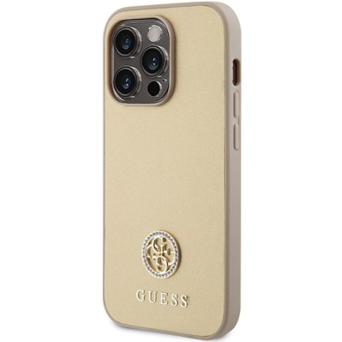 Guess nakładka do iPhone 15 Pro 6,1" GUHCP15LPS4DGPD złota HC PU 4G Metal Logo Strass Guess nakładka do iPhone 15 Pro 6,1" GUHCP15LPS4DGPD złota HC PU 4G Metal Logo Strass
