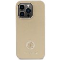 Guess nakładka do iPhone 15 Pro 6,1" GUHCP15LPS4DGPD złota HC PU 4G Metal Logo Strass