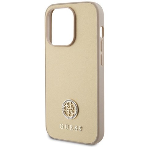 Guess nakładka do iPhone 15 Pro 6,1" GUHCP15LPS4DGPD złota HC PU 4G Metal Logo Strass Guess nakładka do iPhone 15 Pro 6,1" GUHCP15LPS4DGPD złota HC PU 4G Metal Logo Strass