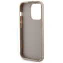 Guess nakładka do iPhone 15 Pro 6,1" GUHCP15LPS4DGPD złota HC PU 4G Metal Logo Strass