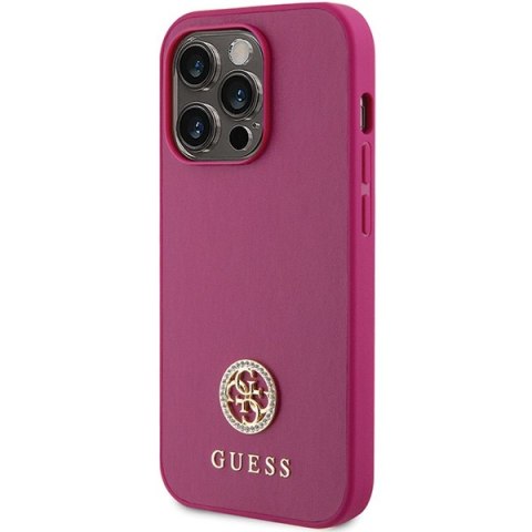 Guess nakładka do iPhone 15 Pro 6,1" GUHCP15LPS4DGPP różowa HC PU 4G Metal Logo Strass Guess nakładka do iPhone 15 Pro 6,1" GUHCP15LPS4DGPP różowa HC PU 4G Metal Logo Strass
