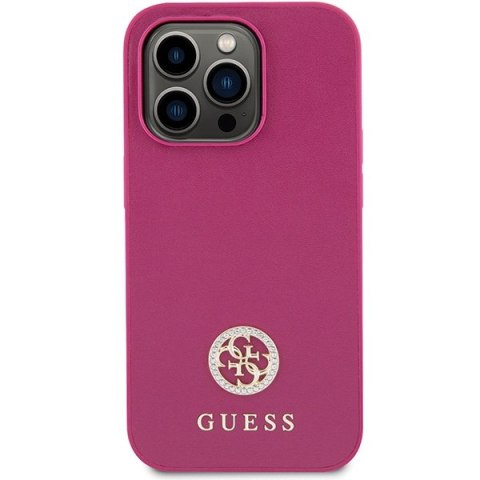 Guess nakładka do iPhone 15 Pro 6,1" GUHCP15LPS4DGPP różowa HC PU 4G Metal Logo Strass Guess nakładka do iPhone 15 Pro 6,1" GUHCP15LPS4DGPP różowa HC PU 4G Metal Logo Strass