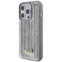 Guess nakładka do iPhone 15 Pro 6,1" GUHCP15LPSFDGSS srebrna HC Sequin Script Metal