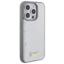 Guess nakładka do iPhone 15 Pro 6,1" GUHCP15LPSFDGSS srebrna HC Sequin Script Metal