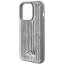 Guess nakładka do iPhone 15 Pro 6,1" GUHCP15LPSFDGSS srebrna HC Sequin Script Metal