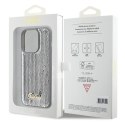 Guess nakładka do iPhone 15 Pro 6,1" GUHCP15LPSFDGSS srebrna HC Sequin Script Metal