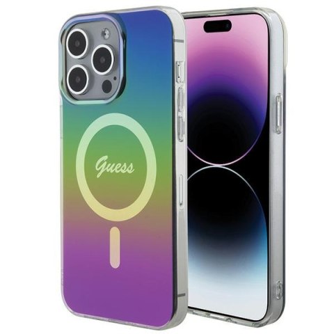 Guess nakładka do iPhone 15 Pro 6,1" GUHMP15LHITSK czarna HC IML Magsafe Iridescent Guess nakładka do iPhone 15 Pro 6,1" GUHMP15LHITSK czarna HC IML Magsafe Iridescent