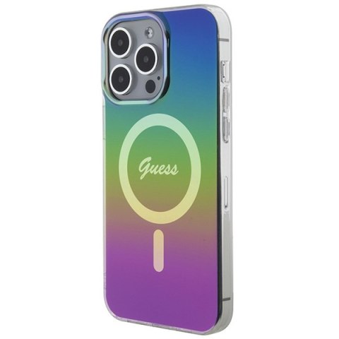 Guess nakładka do iPhone 15 Pro 6,1" GUHMP15LHITSK czarna HC IML Magsafe Iridescent Guess nakładka do iPhone 15 Pro 6,1" GUHMP15LHITSK czarna HC IML Magsafe Iridescent