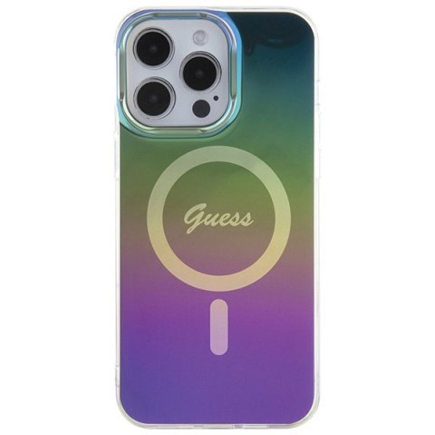 Guess nakładka do iPhone 15 Pro 6,1" GUHMP15LHITSK czarna HC IML Magsafe Iridescent Guess nakładka do iPhone 15 Pro 6,1" GUHMP15LHITSK czarna HC IML Magsafe Iridescent