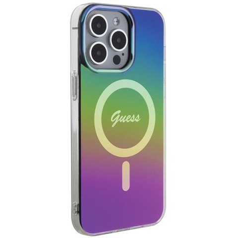 Guess nakładka do iPhone 15 Pro 6,1" GUHMP15LHITSK czarna HC IML Magsafe Iridescent Guess nakładka do iPhone 15 Pro 6,1" GUHMP15LHITSK czarna HC IML Magsafe Iridescent