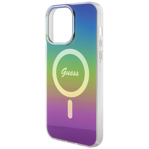 Guess nakładka do iPhone 15 Pro 6,1" GUHMP15LHITSK czarna HC IML Magsafe Iridescent Guess nakładka do iPhone 15 Pro 6,1" GUHMP15LHITSK czarna HC IML Magsafe Iridescent