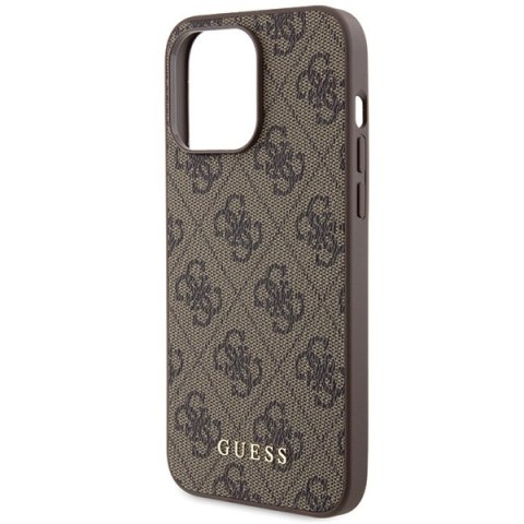Guess nakładka do iPhone 15 Pro Max 6,7" GUHCP15XG4GFBR brązowa HC PU 4G Metal Logo Guess nakładka do iPhone 15 Pro Max 6,7" GUHCP15XG4GFBR brązowa HC PU 4G Metal Logo