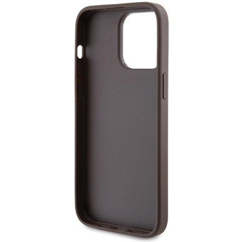 Guess nakładka do iPhone 15 Pro Max 6,7" GUHCP15XG4GFBR brązowa HC PU 4G Metal Logo Guess nakładka do iPhone 15 Pro Max 6,7" GUHCP15XG4GFBR brązowa HC PU 4G Metal Logo