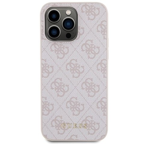 Guess nakładka do iPhone 15 Pro Max 6,7" GUHCP15XG4GFPI różowa HC PU 4G Metal Logo Guess nakładka do iPhone 15 Pro Max 6,7" GUHCP15XG4GFPI różowa HC PU 4G Metal Logo