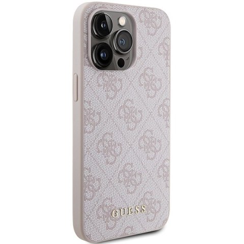 Guess nakładka do iPhone 15 Pro Max 6,7" GUHCP15XG4GFPI różowa HC PU 4G Metal Logo Guess nakładka do iPhone 15 Pro Max 6,7" GUHCP15XG4GFPI różowa HC PU 4G Metal Logo