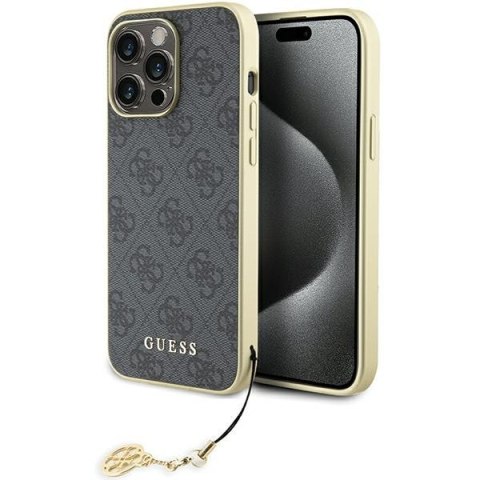 Guess nakładka do iPhone 15 Pro Max 6,7" GUHCP15XGF4GGR szara HC PU 4G Charm Guess nakładka do iPhone 15 Pro Max 6,7" GUHCP15XGF4GGR szara HC PU 4G Charm