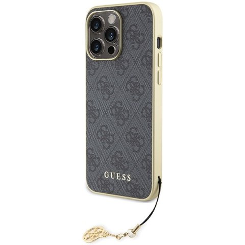 Guess nakładka do iPhone 15 Pro Max 6,7" GUHCP15XGF4GGR szara HC PU 4G Charm Guess nakładka do iPhone 15 Pro Max 6,7" GUHCP15XGF4GGR szara HC PU 4G Charm