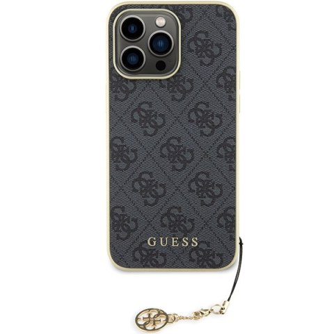 Guess nakładka do iPhone 15 Pro Max 6,7" GUHCP15XGF4GGR szara HC PU 4G Charm Guess nakładka do iPhone 15 Pro Max 6,7" GUHCP15XGF4GGR szara HC PU 4G Charm
