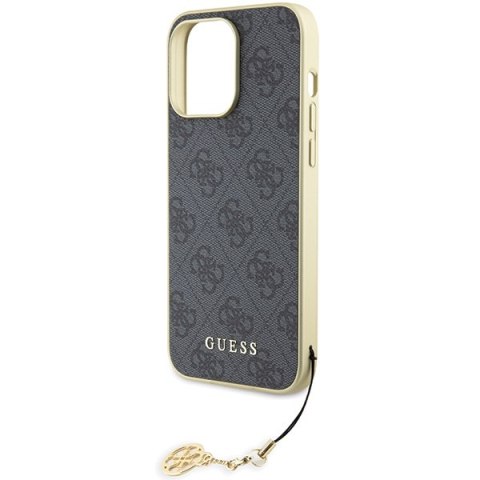 Guess nakładka do iPhone 15 Pro Max 6,7" GUHCP15XGF4GGR szara HC PU 4G Charm Guess nakładka do iPhone 15 Pro Max 6,7" GUHCP15XGF4GGR szara HC PU 4G Charm