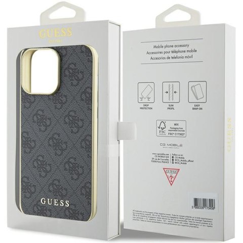 Guess nakładka do iPhone 15 Pro Max 6,7" GUHCP15XGF4GGR szara HC PU 4G Charm Guess nakładka do iPhone 15 Pro Max 6,7" GUHCP15XGF4GGR szara HC PU 4G Charm