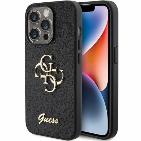 Guess nakładka do iPhone 15 Pro Max 6,7" GUHCP15XHG4SGK czarna HC Fixed Glitter Big 4G Guess nakładka do iPhone 15 Pro Max 6,7" GUHCP15XHG4SGK czarna HC Fixed Glitter Big 4G