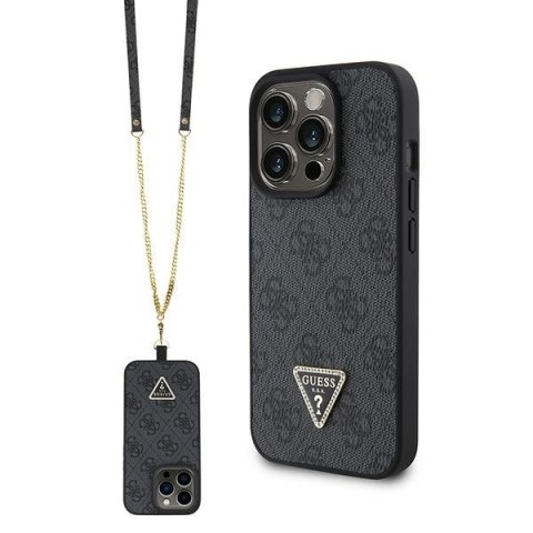Guess nakładka do iPhone 15 Pro Max 6,7" UHCP15XP4TDSCPK czarna hardcase Crossbody 4G Metal Logo Guess nakładka do iPhone 15 Pro Max 6,7" UHCP15XP4TDSCPK czarna hardcase Crossbody 4G Metal Logo