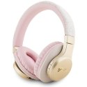 Guess słuchawki nauszne Bluetooth GUBH604GEMP różowe 4G PU Leather With Script Metal Logo