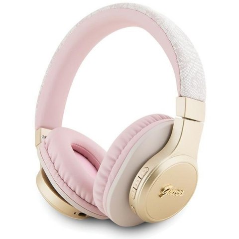 Guess słuchawki nauszne Bluetooth GUBH604GEMP różowe 4G PU Leather With Script Metal Logo Guess słuchawki nauszne Bluetooth GUBH604GEMP różowe 4G PU Leather With Script Metal Logo