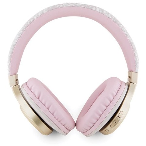 Guess słuchawki nauszne Bluetooth GUBH604GEMP różowe 4G PU Leather With Script Metal Logo Guess słuchawki nauszne Bluetooth GUBH604GEMP różowe 4G PU Leather With Script Metal Logo