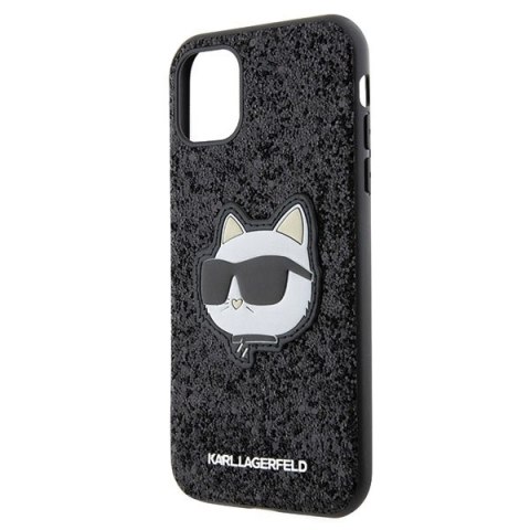 Karl Lagerfeld nakładka do iPhone 11 / XR KLHCN61G2CPK czarna hardcase Glitter Choupette Patch Karl Lagerfeld nakładka do iPhone 11 / XR KLHCN61G2CPK czarna hardcase Glitter Choupette Patch