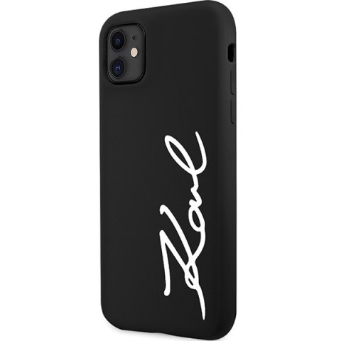 Karl Lagerfeld nakładka do iPhone 11 / XR KLHCN61SKSVGK czarna hardcase Silicone Signature Karl Lagerfeld nakładka do iPhone 11 / XR KLHCN61SKSVGK czarna hardcase Silicone Signature