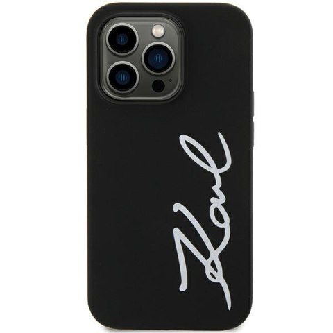 Karl Lagerfeld nakładka do iPhone 11 / XR KLHCN61SKSVGK czarna hardcase Silicone Signature Karl Lagerfeld nakładka do iPhone 11 / XR KLHCN61SKSVGK czarna hardcase Silicone Signature