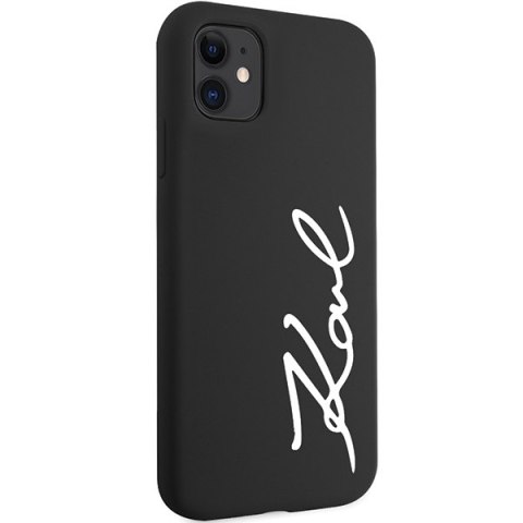 Karl Lagerfeld nakładka do iPhone 11 / XR KLHCN61SKSVGK czarna hardcase Silicone Signature Karl Lagerfeld nakładka do iPhone 11 / XR KLHCN61SKSVGK czarna hardcase Silicone Signature