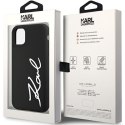 Karl Lagerfeld nakładka do iPhone 11 / XR KLHCN61SKSVGK czarna hardcase Silicone Signature