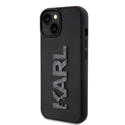 Karl Lagerfeld nakładka do iPhone 15 6,1" KLHCP15S3DMBKCK czarna HC 3D Logo Glitter Karl Lagerfeld nakładka do iPhone 15 6,1" KLHCP15S3DMBKCK czarna HC 3D Logo Glitter