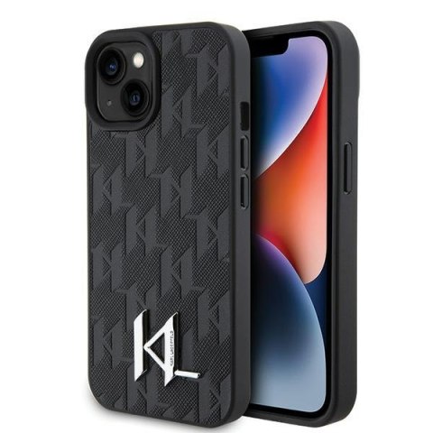 Karl Lagerfeld nakładka do iPhone 15 6,1" KLHCP15SPKLPKLK czarna HC Hot Stamp Monogram KL Metal Logo Karl Lagerfeld nakładka do iPhone 15 6,1" KLHCP15SPKLPKLK czarna HC Hot Stamp Monogram KL Metal Logo