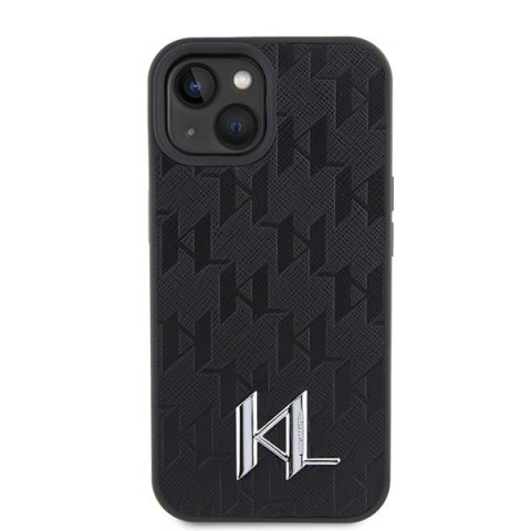 Karl Lagerfeld nakładka do iPhone 15 6,1" KLHCP15SPKLPKLK czarna HC Hot Stamp Monogram KL Metal Logo Karl Lagerfeld nakładka do iPhone 15 6,1" KLHCP15SPKLPKLK czarna HC Hot Stamp Monogram KL Metal Logo