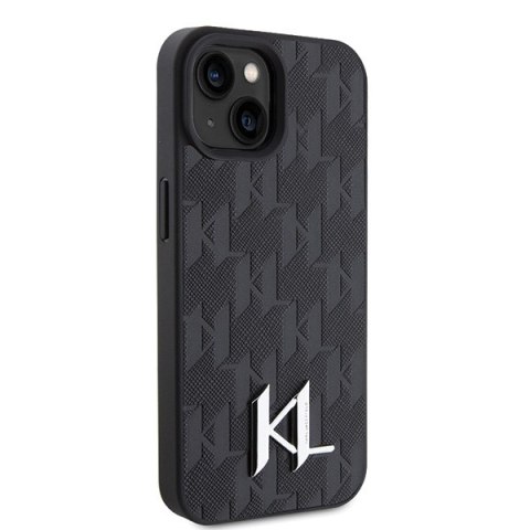 Karl Lagerfeld nakładka do iPhone 15 6,1" KLHCP15SPKLPKLK czarna HC Hot Stamp Monogram KL Metal Logo Karl Lagerfeld nakładka do iPhone 15 6,1" KLHCP15SPKLPKLK czarna HC Hot Stamp Monogram KL Metal Logo