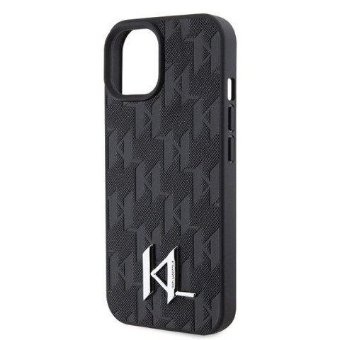 Karl Lagerfeld nakładka do iPhone 15 6,1" KLHCP15SPKLPKLK czarna HC Hot Stamp Monogram KL Metal Logo Karl Lagerfeld nakładka do iPhone 15 6,1" KLHCP15SPKLPKLK czarna HC Hot Stamp Monogram KL Metal Logo