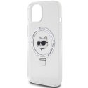 Karl Lagerfeld nakładka do iPhone 15 6,1" KLHMP15SHMRSCHH biała HC Magsafe Ringstand CH