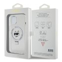 Karl Lagerfeld nakładka do iPhone 15 6,1" KLHMP15SHMRSCHH biała HC Magsafe Ringstand CH