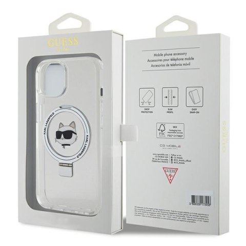Karl Lagerfeld nakładka do iPhone 15 6,1" KLHMP15SHMRSCHH biała HC Magsafe Ringstand CH Karl Lagerfeld nakładka do iPhone 15 6,1" KLHMP15SHMRSCHH biała HC Magsafe Ringstand CH