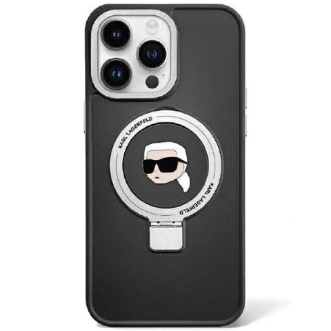 Karl Lagerfeld nakładka do iPhone 15 6,1" KLHMP15SHMRSKHK czarna HC Magsafe Ringstand KH Karl Lagerfeld nakładka do iPhone 15 6,1" KLHMP15SHMRSKHK czarna HC Magsafe Ringstand KH