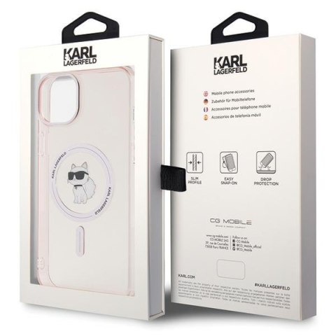 Karl Lagerfeld nakładka do iPhone 15 Plus 6,7" KLHMP15MHFCCNOP różowa HC Magsafe IML C Karl Lagerfeld nakładka do iPhone 15 Plus 6,7" KLHMP15MHFCCNOP różowa HC Magsafe IML C