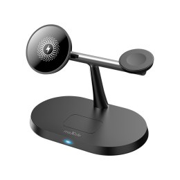 Maxlife ładowarka bezprzewodowa magnetyczna MXWC-03 15W czarna 3w1