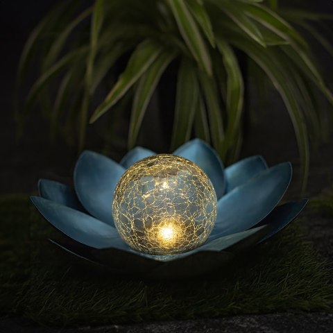 Forever Light Lampa solarna LED SUNARI FLS-70 Kwiat Lotosu niebieski 3000K 600mAh Ni-MH Forever Light Lampa solarna LED SUNARI FLS-70 Kwiat Lotosu niebieski 3000K 600mAh Ni-MH