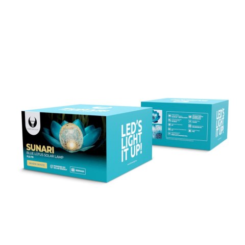 Forever Light Lampa solarna LED SUNARI FLS-70 Kwiat Lotosu niebieski 3000K 600mAh Ni-MH Forever Light Lampa solarna LED SUNARI FLS-70 Kwiat Lotosu niebieski 3000K 600mAh Ni-MH